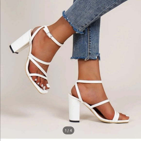 Shien minimalist ankle strap chunky sandles - Picture 5 of 5